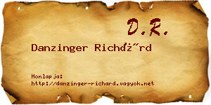 Danzinger Richárd névjegykártya
